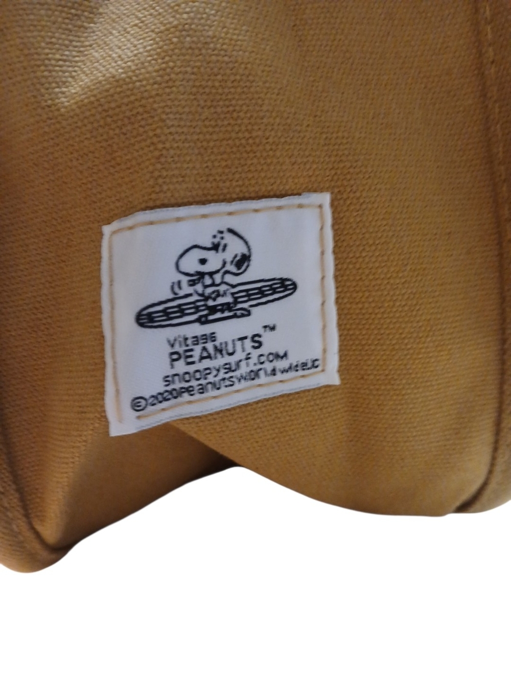 Peanuts -Snoopy Surf Club Khaki Tote/Hand Bag,3 Different Full Size Compartments - Picture 13 of 16
